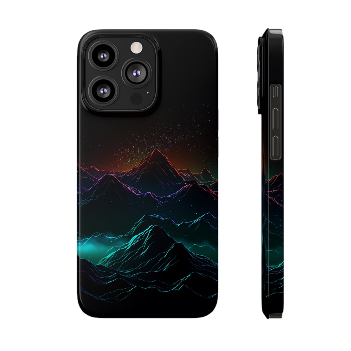 NEON MOUNTAINS | Slim iPhone Case - Trovvve