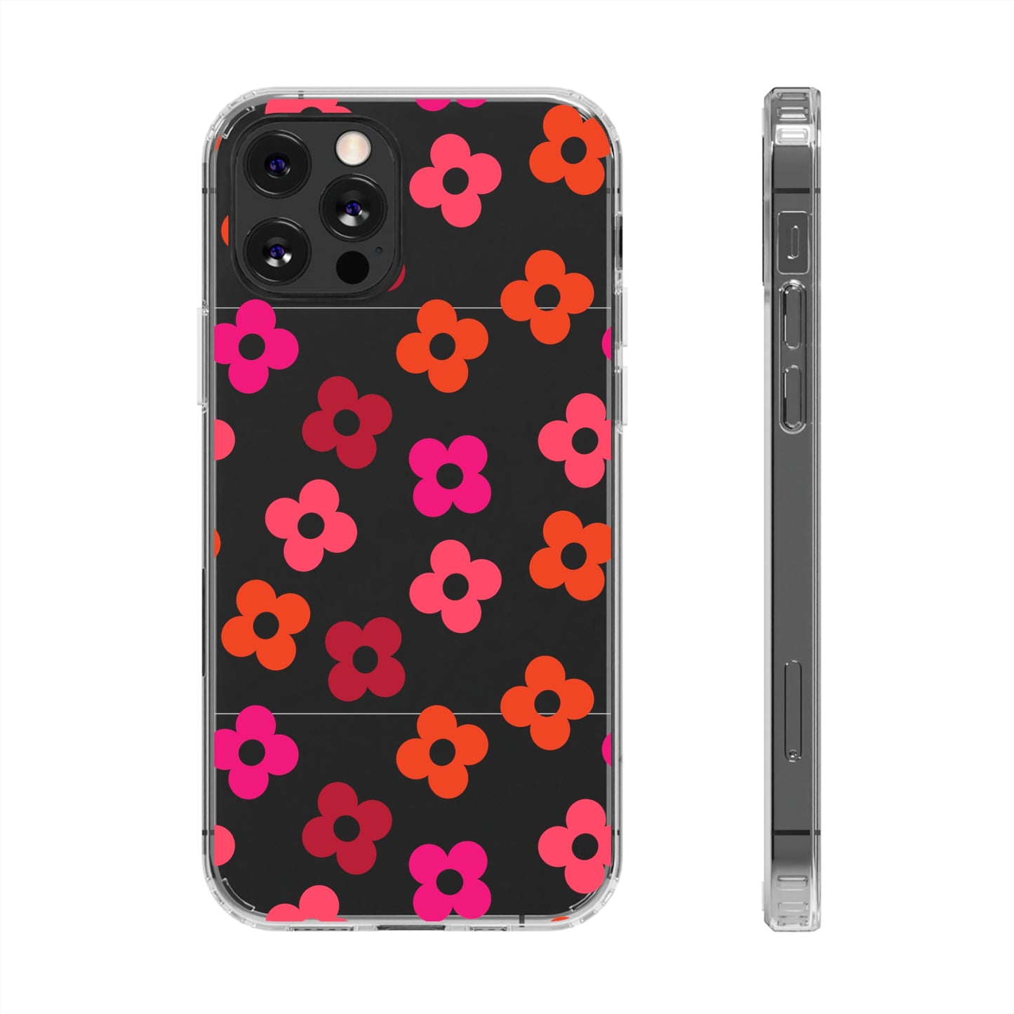 RETRO FLOWERS | Clear Phone Case - Trovvve