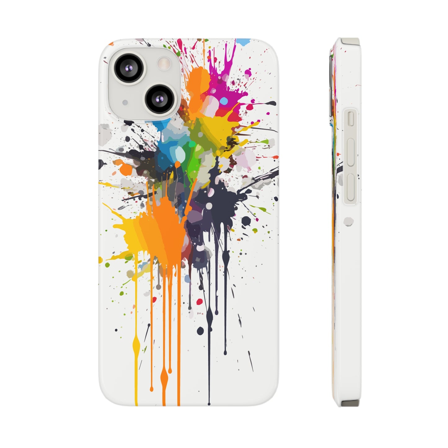 PAINT SPLATTER WHITE | Slim iPhone Case - Trovvve