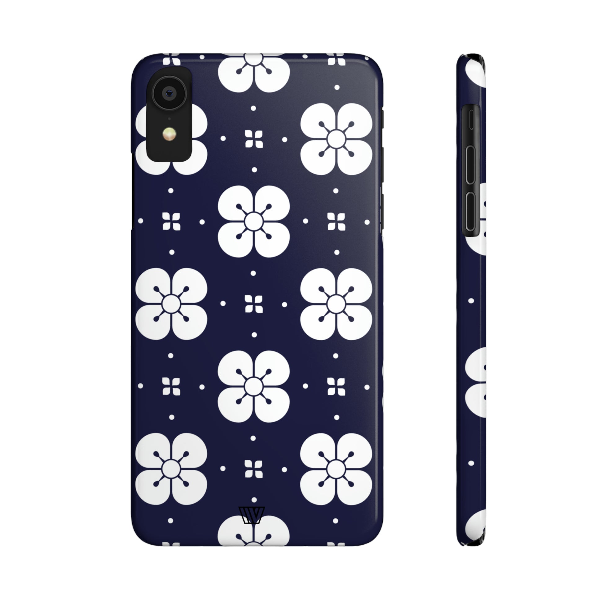 GEOMETRIC FLOWER BLUE | Slim iPhone Case - Trovvve