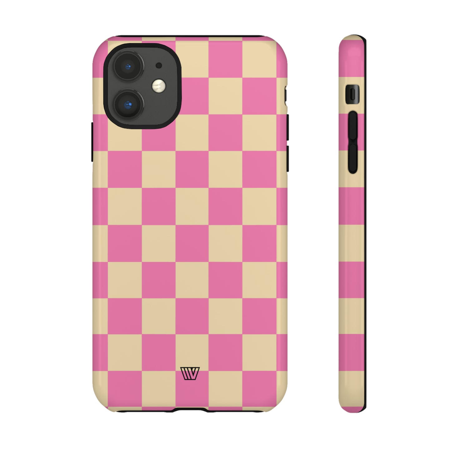 PINK TAN CHECKERBOARD | Tough Phone Case - Trovvve