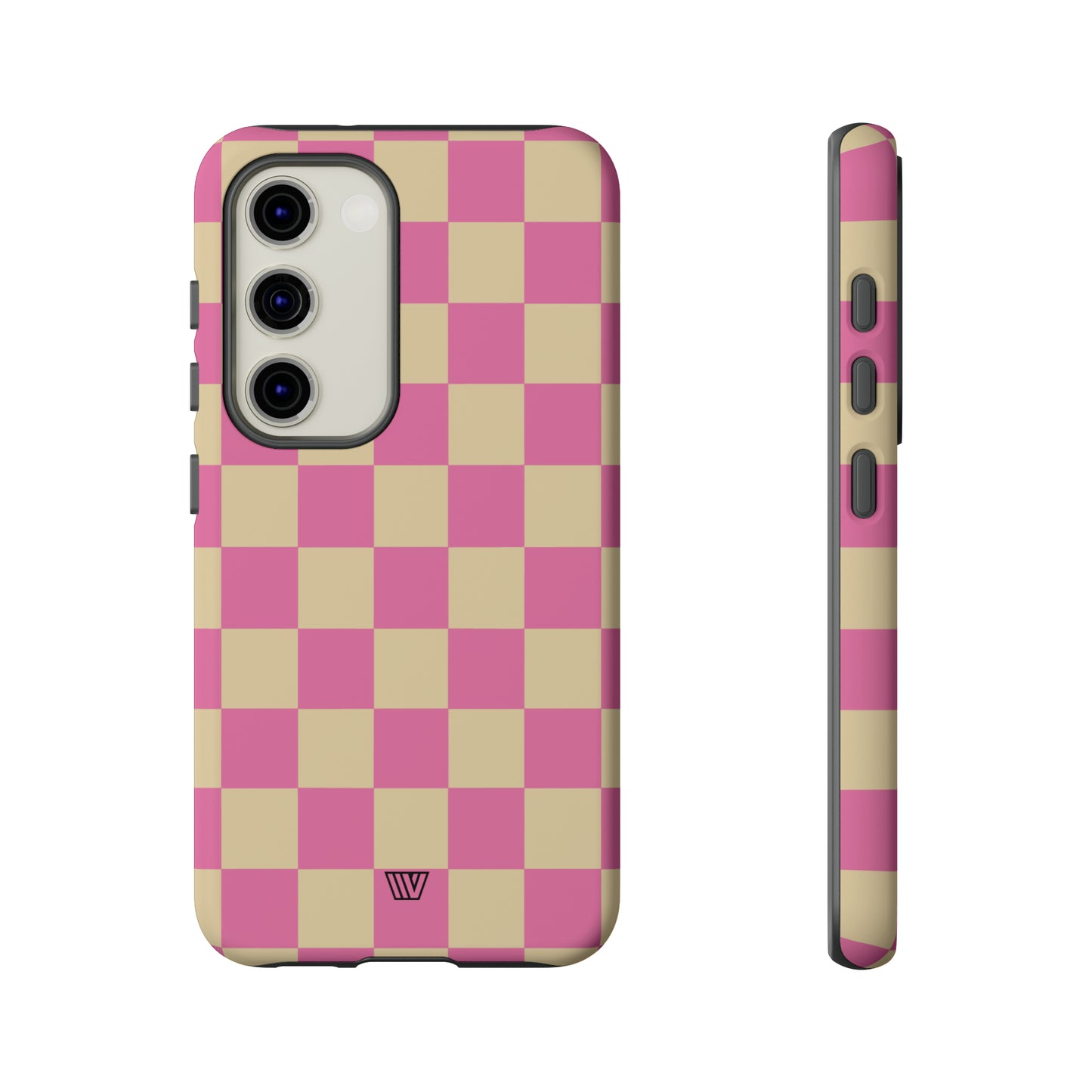 PINK TAN CHECKERBOARD | Tough Phone Case - Trovvve