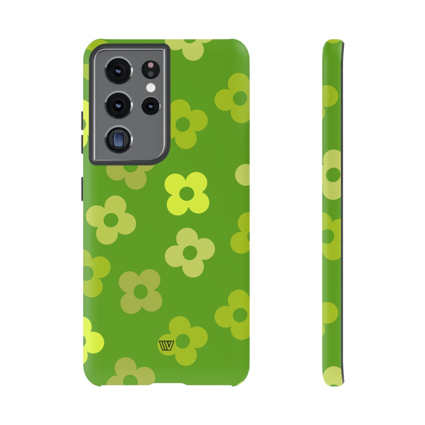 GREEN RETRO FLOWERS | Tough Phone Case - Trovvve