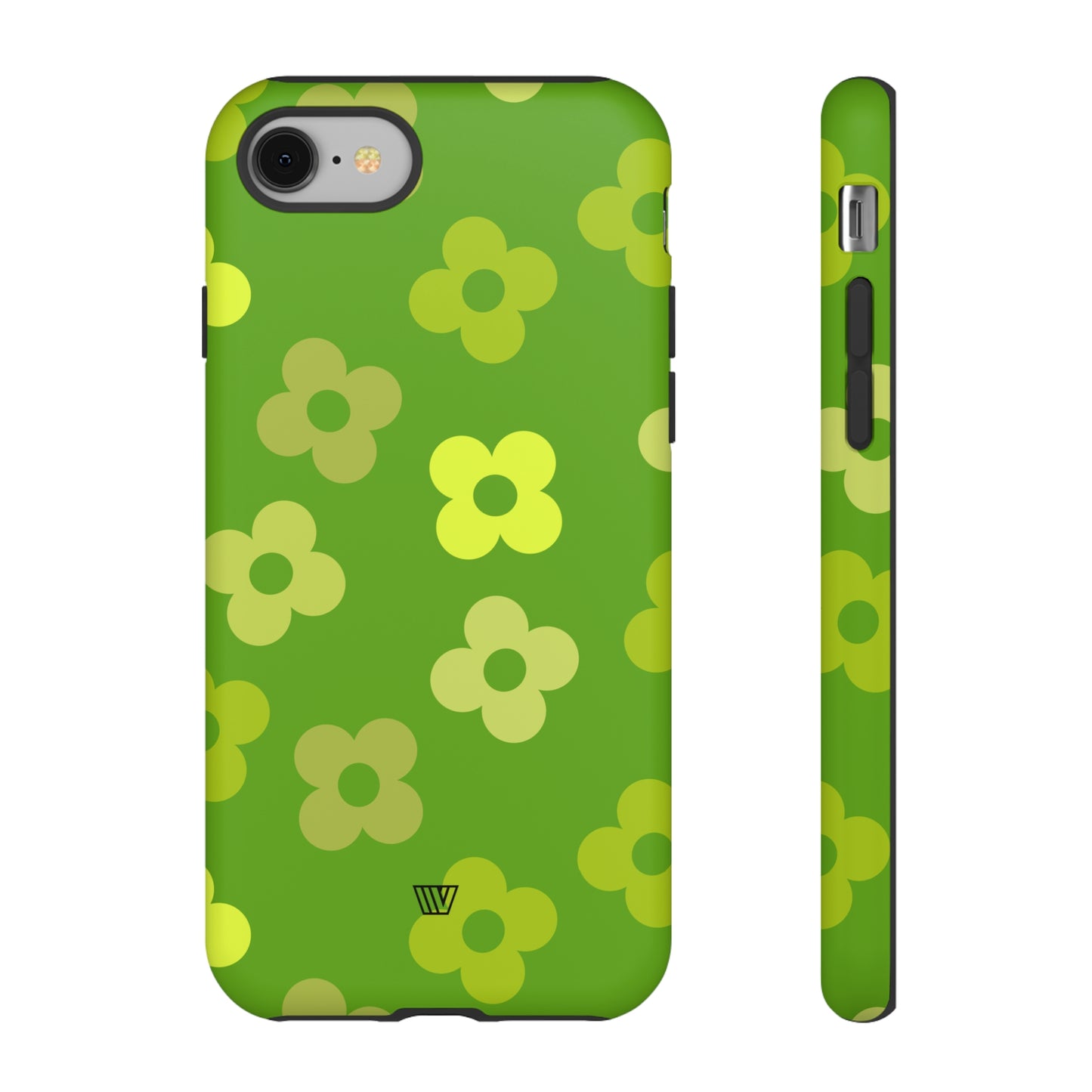 GREEN RETRO FLOWERS | Tough Phone Case - Trovvve