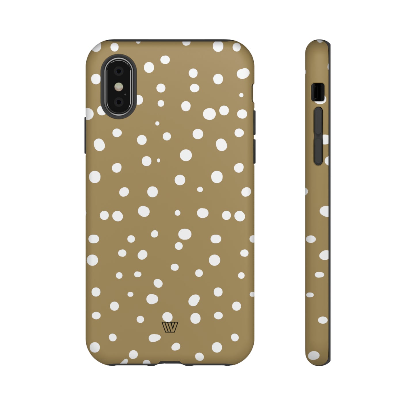 DARK BEIGE DOTS | Tough Phone Case - Trovvve