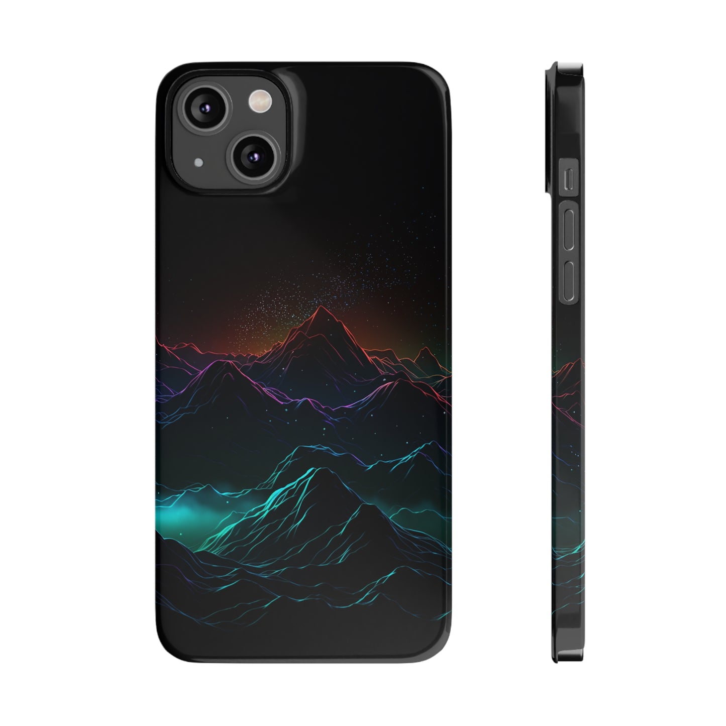 NEON MOUNTAINS | Slim iPhone Case - Trovvve