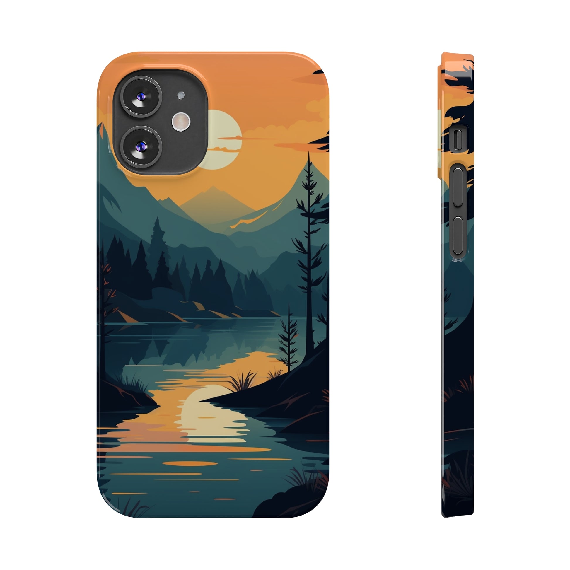 DEEP MOUNTAIN SUNSET | Slim iPhone Case - Trovvve