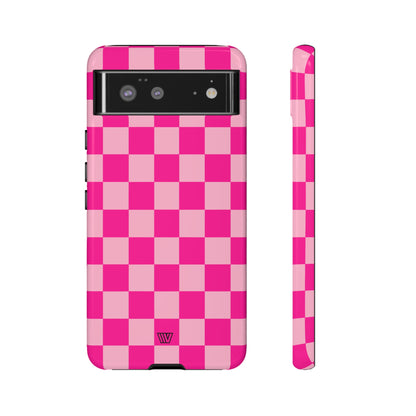 HOT PINK CHECKERBOARD | Tough Phone Case