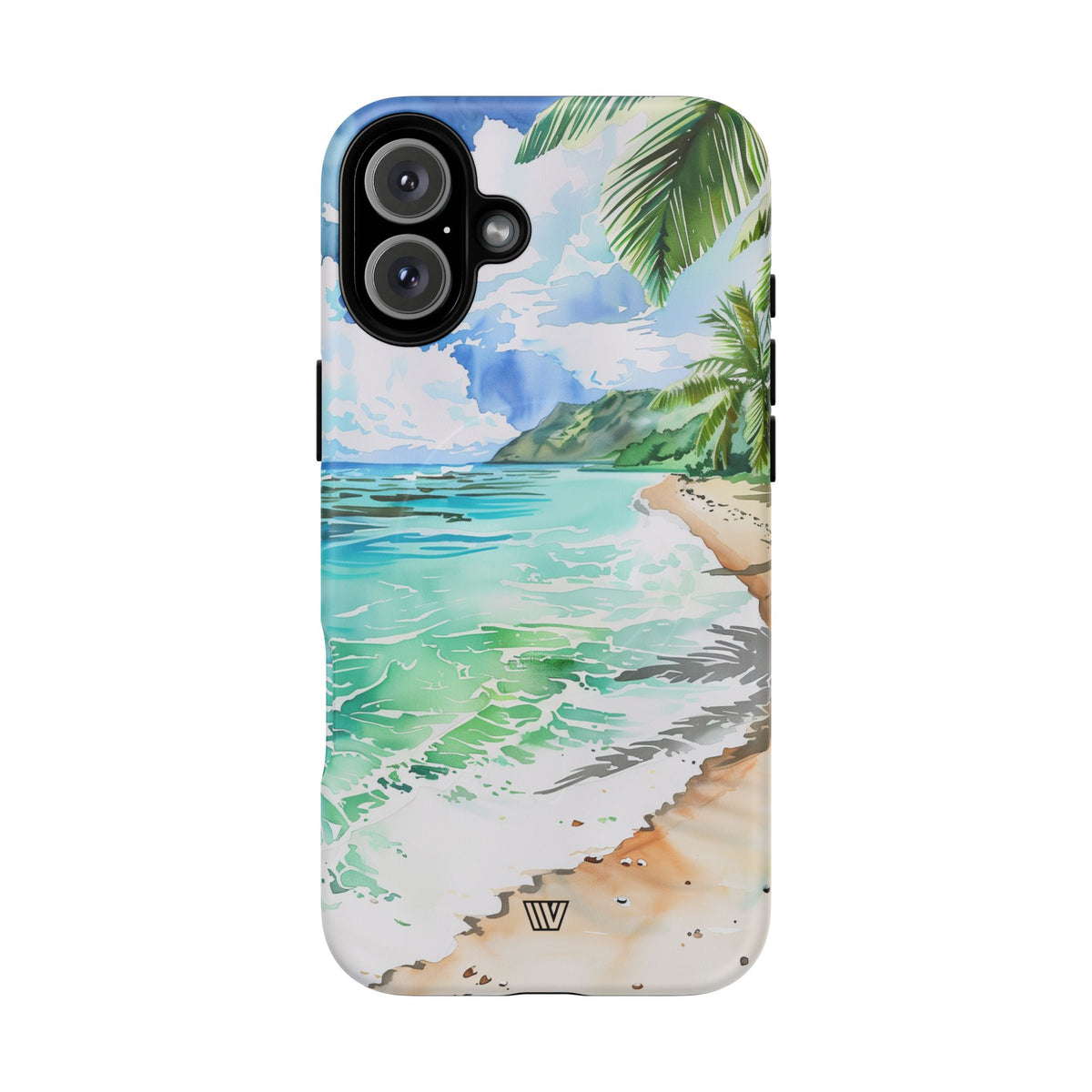 Watercolor Beach MagSafe Tough iPhone Case – iPhone 16 Plus, Matte