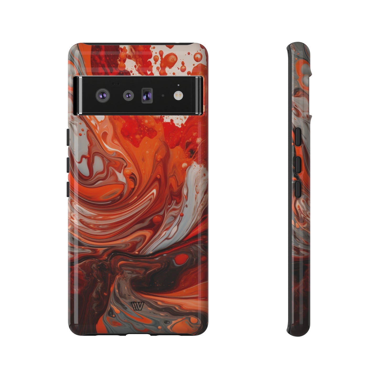 WHITE FIRE PAINT SWIRL | Tough Phone Case - Trovvve