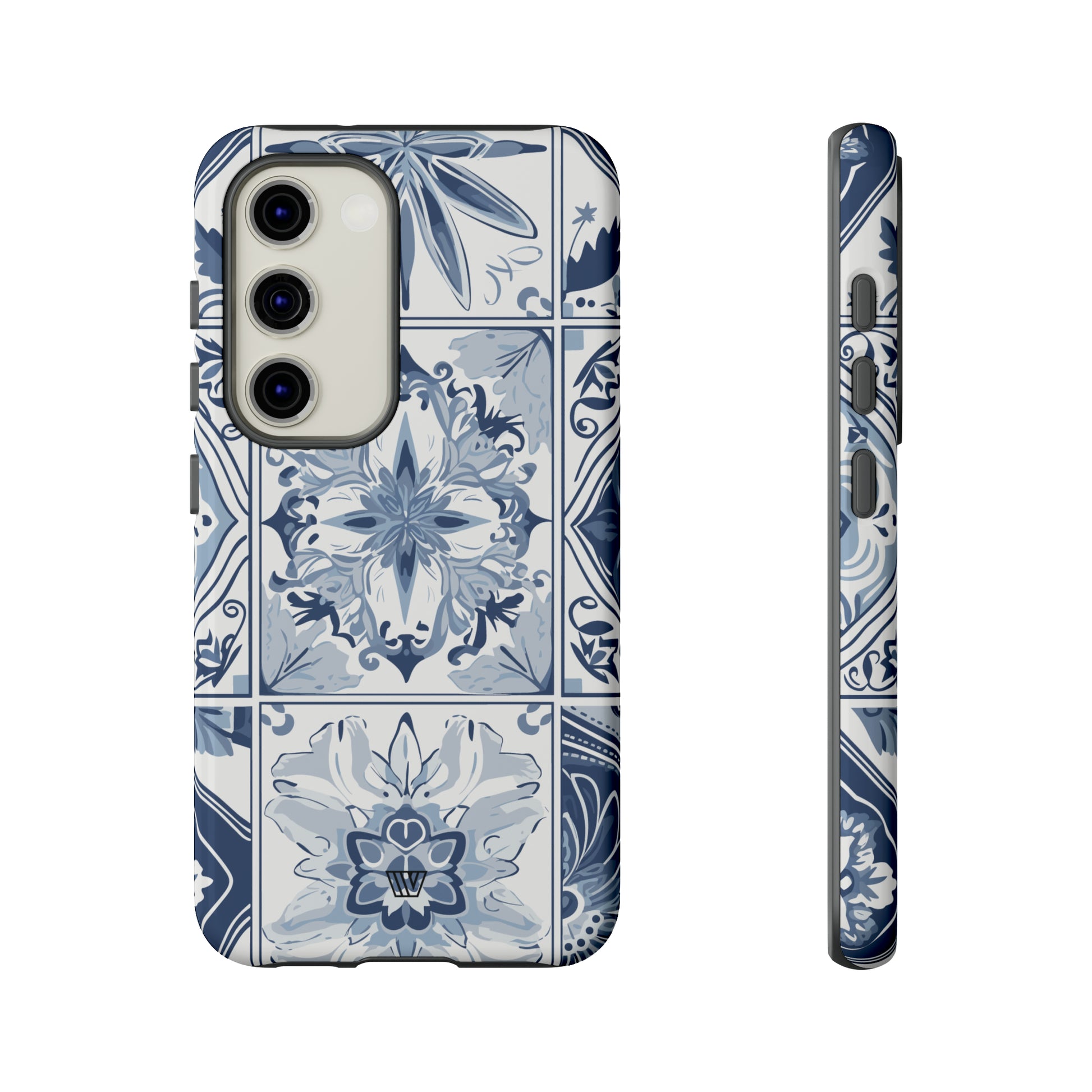 BLUE WHITE TILE | Tough Phone Case - Trovvve