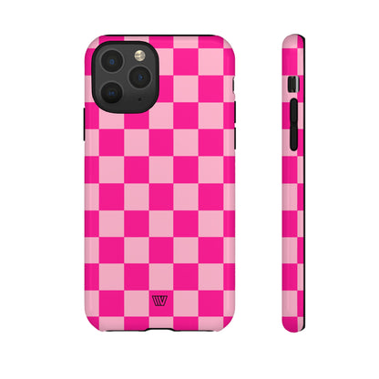 HOT PINK CHECKERBOARD | Tough Phone Case