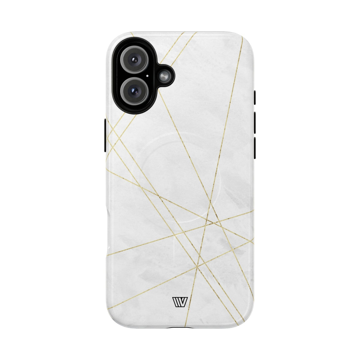 Gold Lines MagSafe Tough iPhone Case – iPhone 16 Plus, Glossy