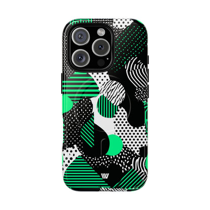 Pattern Clash MagSafe Tough iPhone Case – iPhone 16 Pro, Glossy