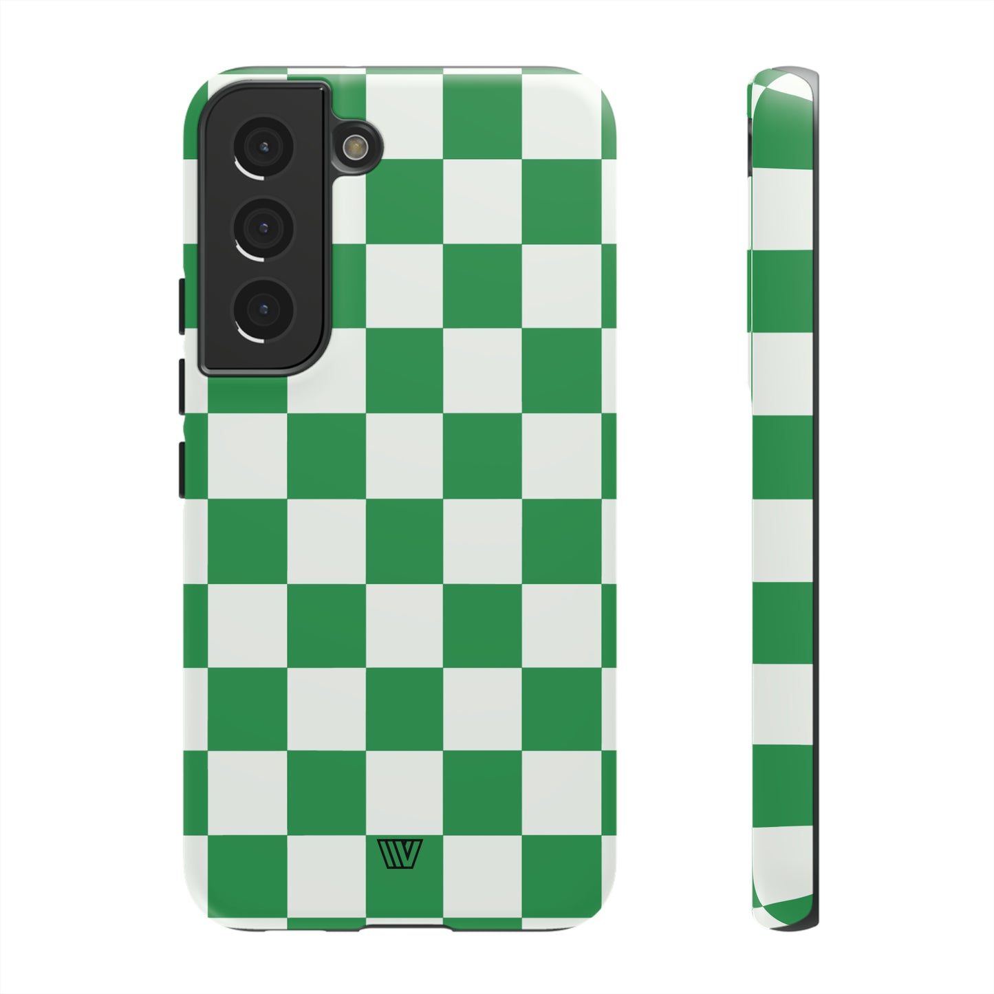 GREEN WHITE CHECKERBOARD | Tough Phone Case - Trovvve