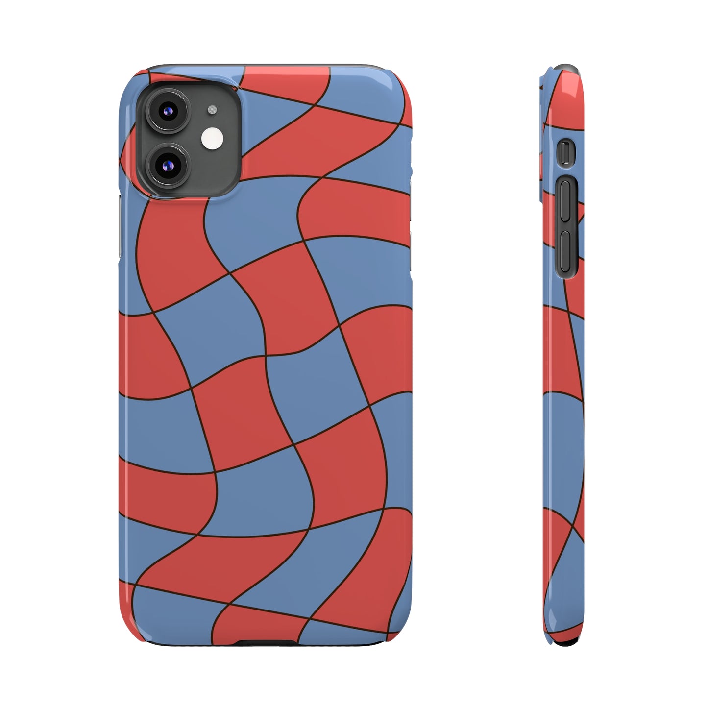 RETRO WAVY CHECKERBOARD  | Slim iPhone Case - Trovvve