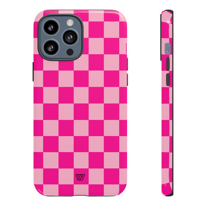 HOT PINK CHECKERBOARD | Tough Phone Case