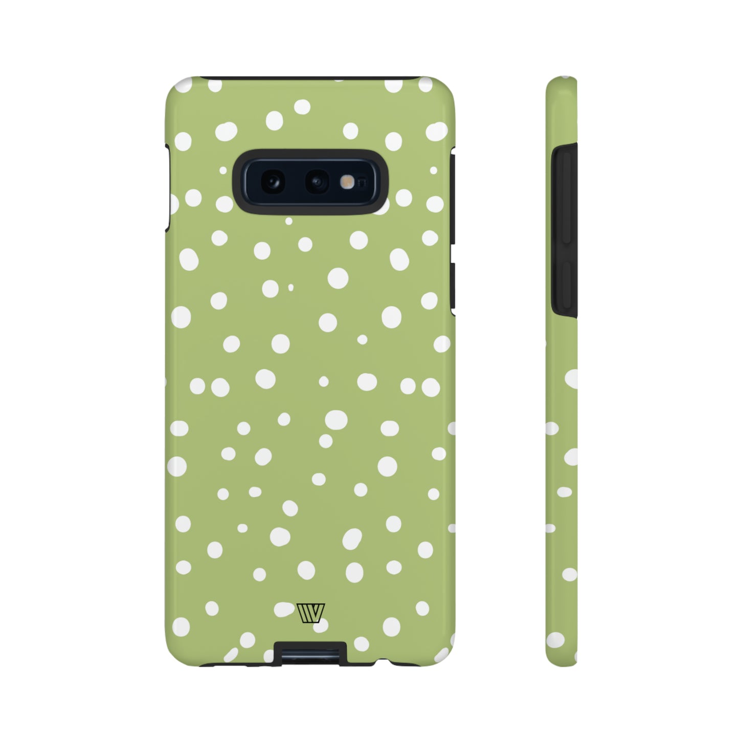 PALE OLIVE DOTS | Tough Phone Case - Trovvve