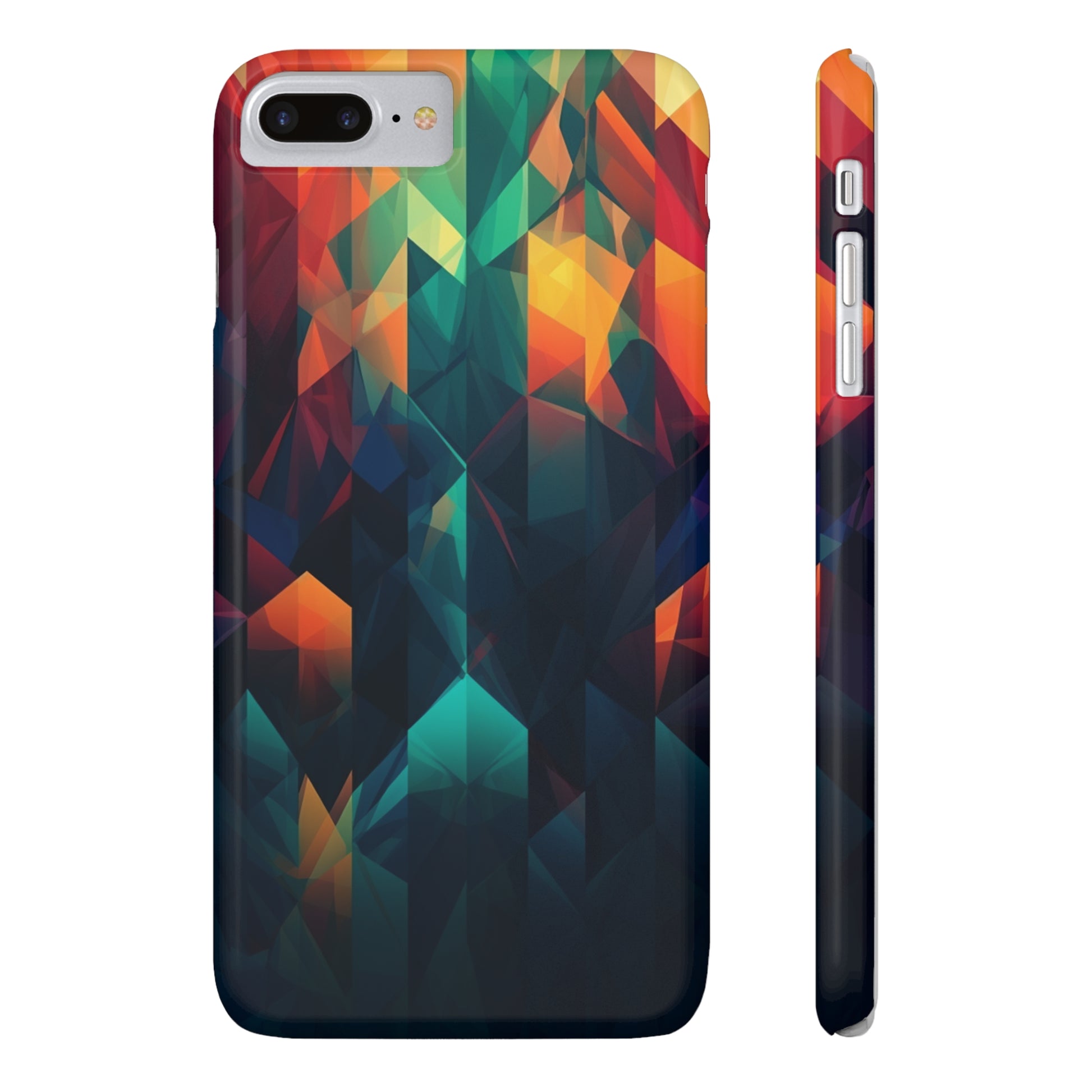 COLORFUL ABSTRACT GEOMETRY | Slim iPhone Case - Trovvve