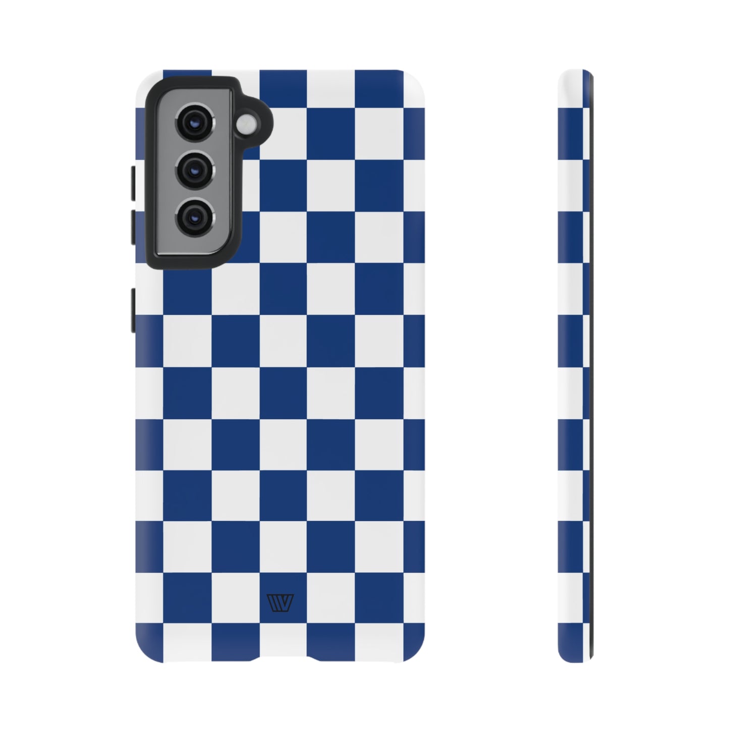 BLUE WHITE CHECKERBOARD | Tough Phone Case - Trovvve