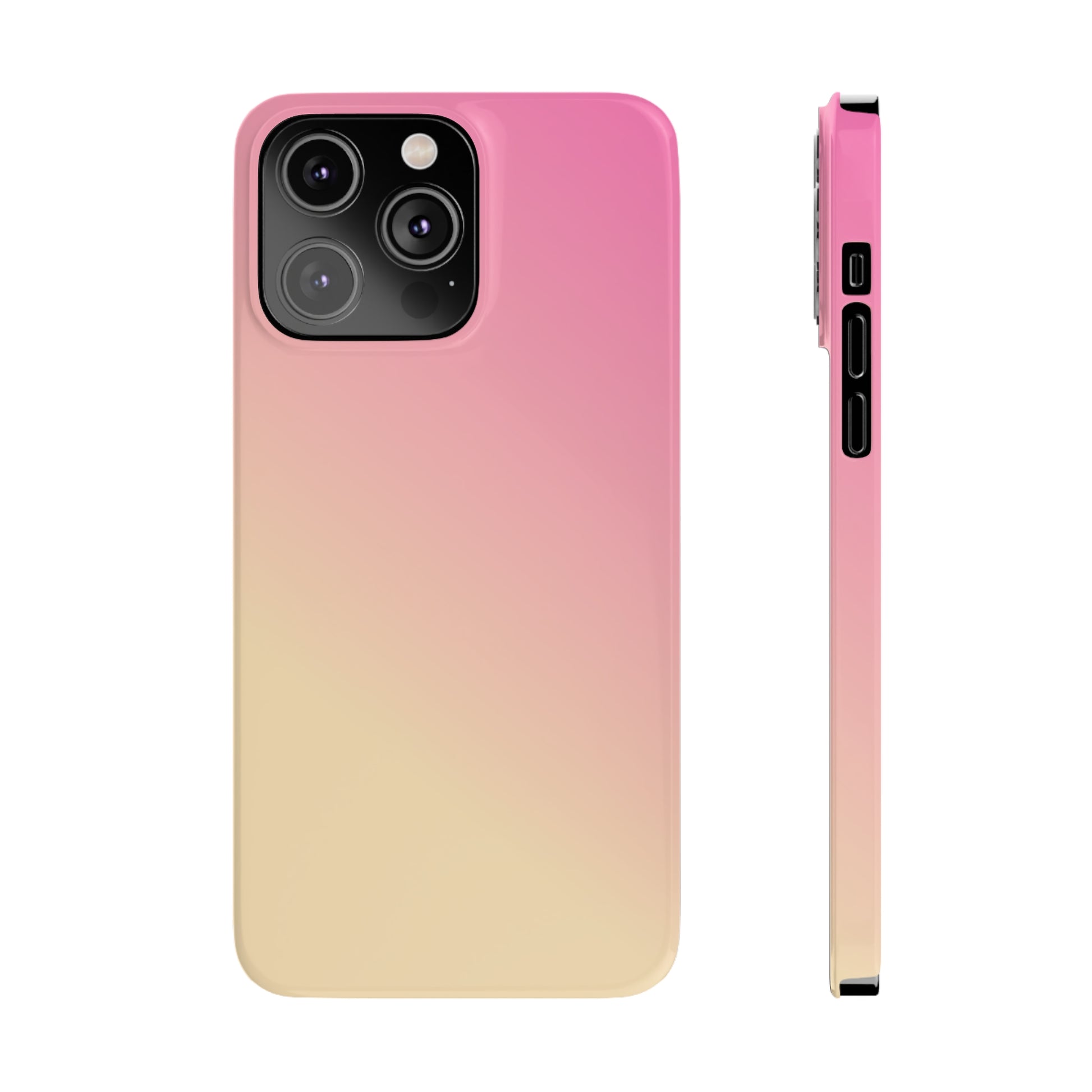 PINK YELLOW GRADIENT | Slim iPhone Case - Trovvve