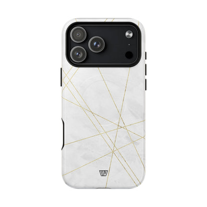 Gold Lines MagSafe Tough iPhone Case – iPhone 17 Pro Max, Glossy