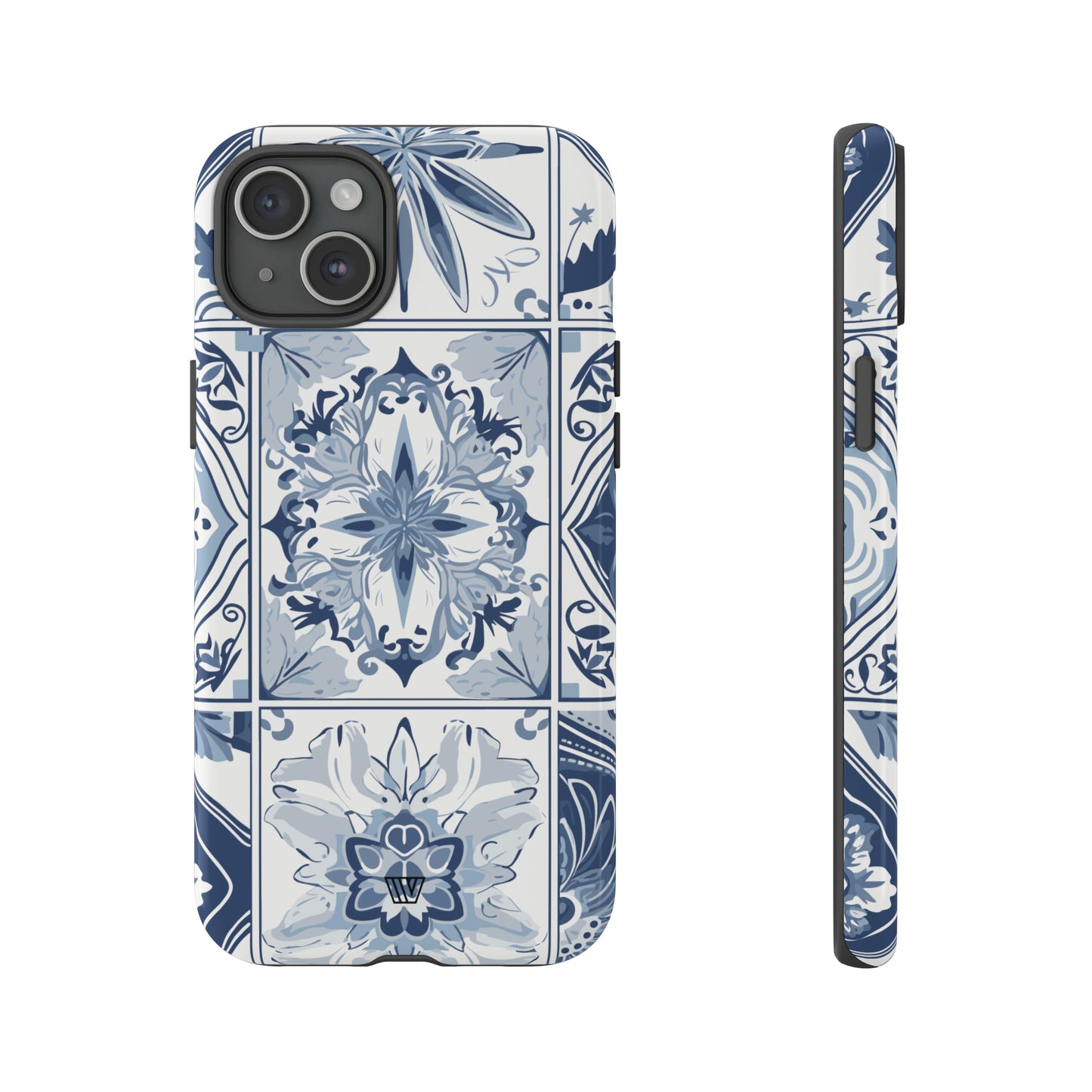 BLUE WHITE TILE | Tough Phone Case - Trovvve