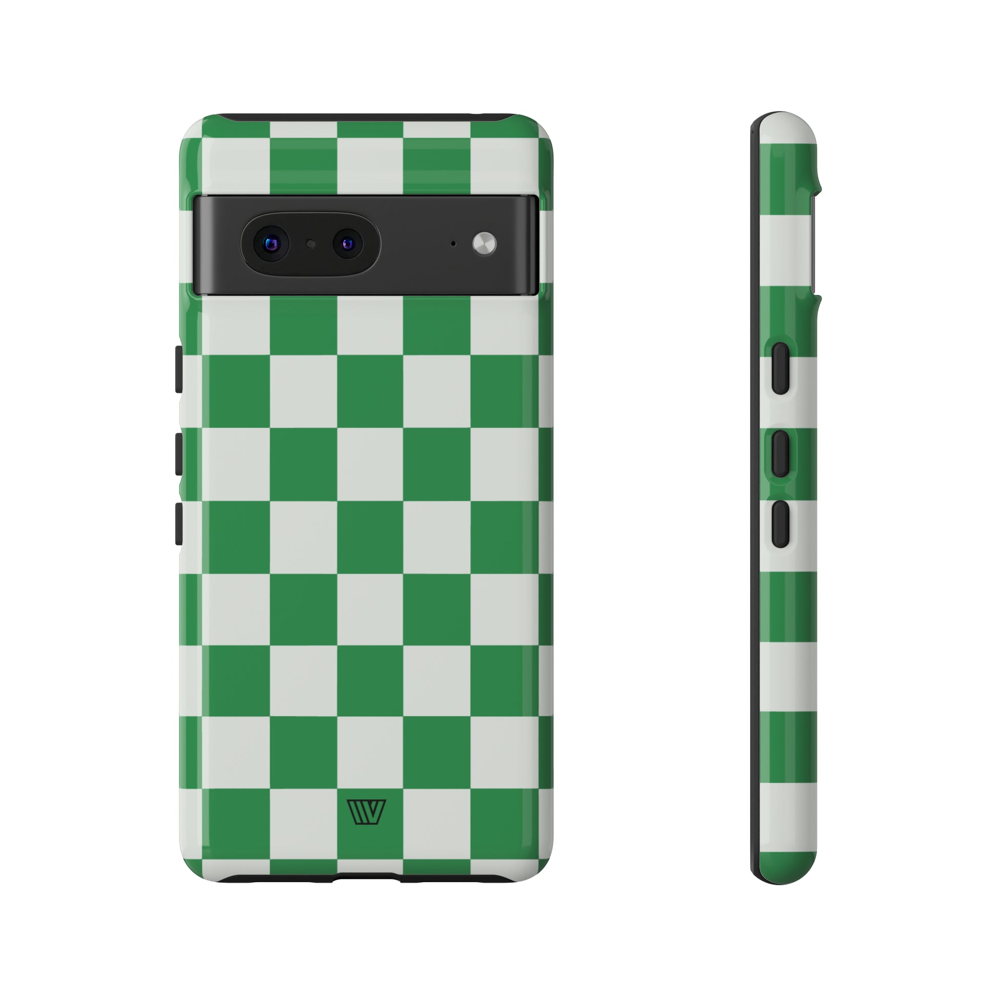 GREEN WHITE CHECKERBOARD | Tough Phone Case - Trovvve