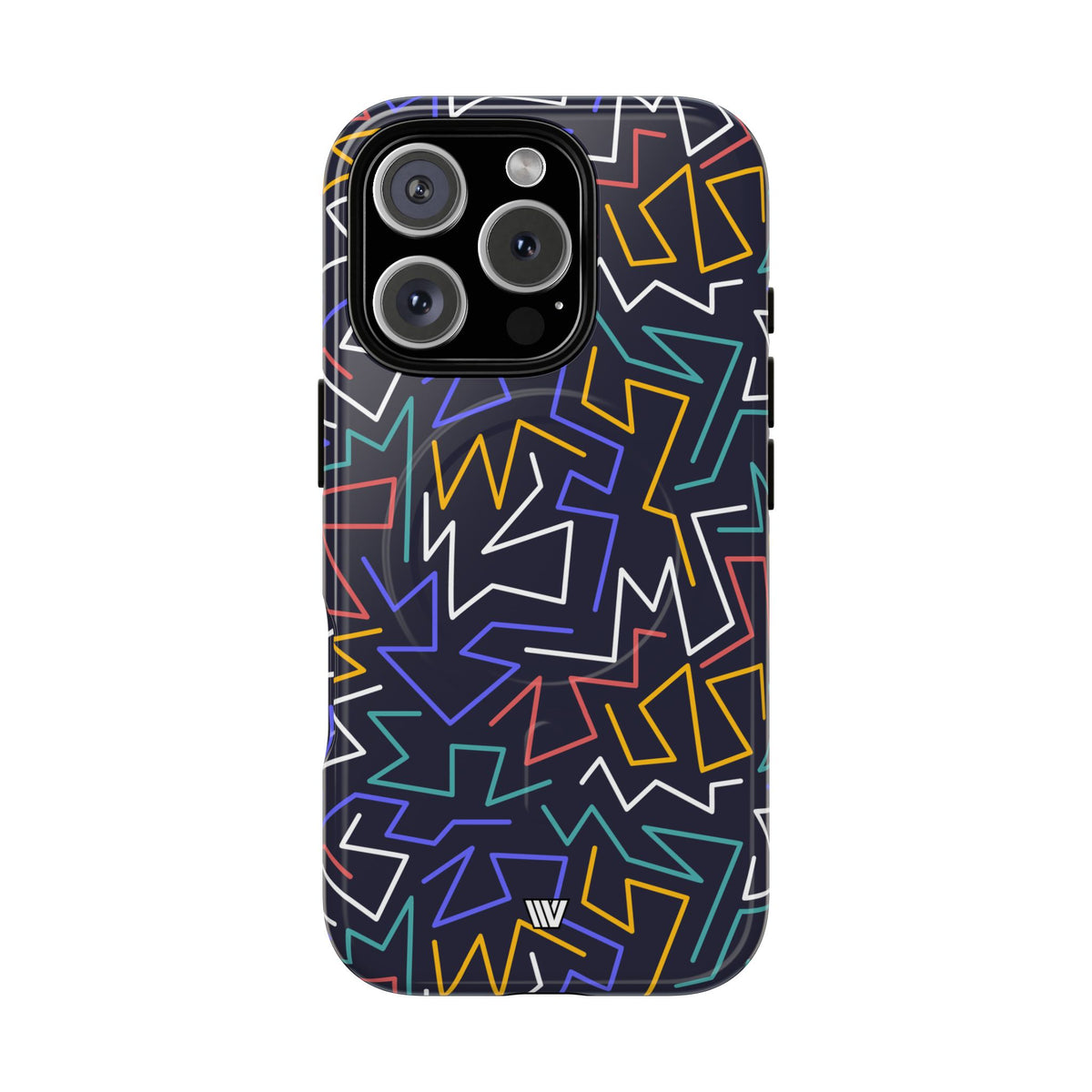 Zigzag Night MagSafe Tough iPhone Case – iPhone 16 Pro, Glossy