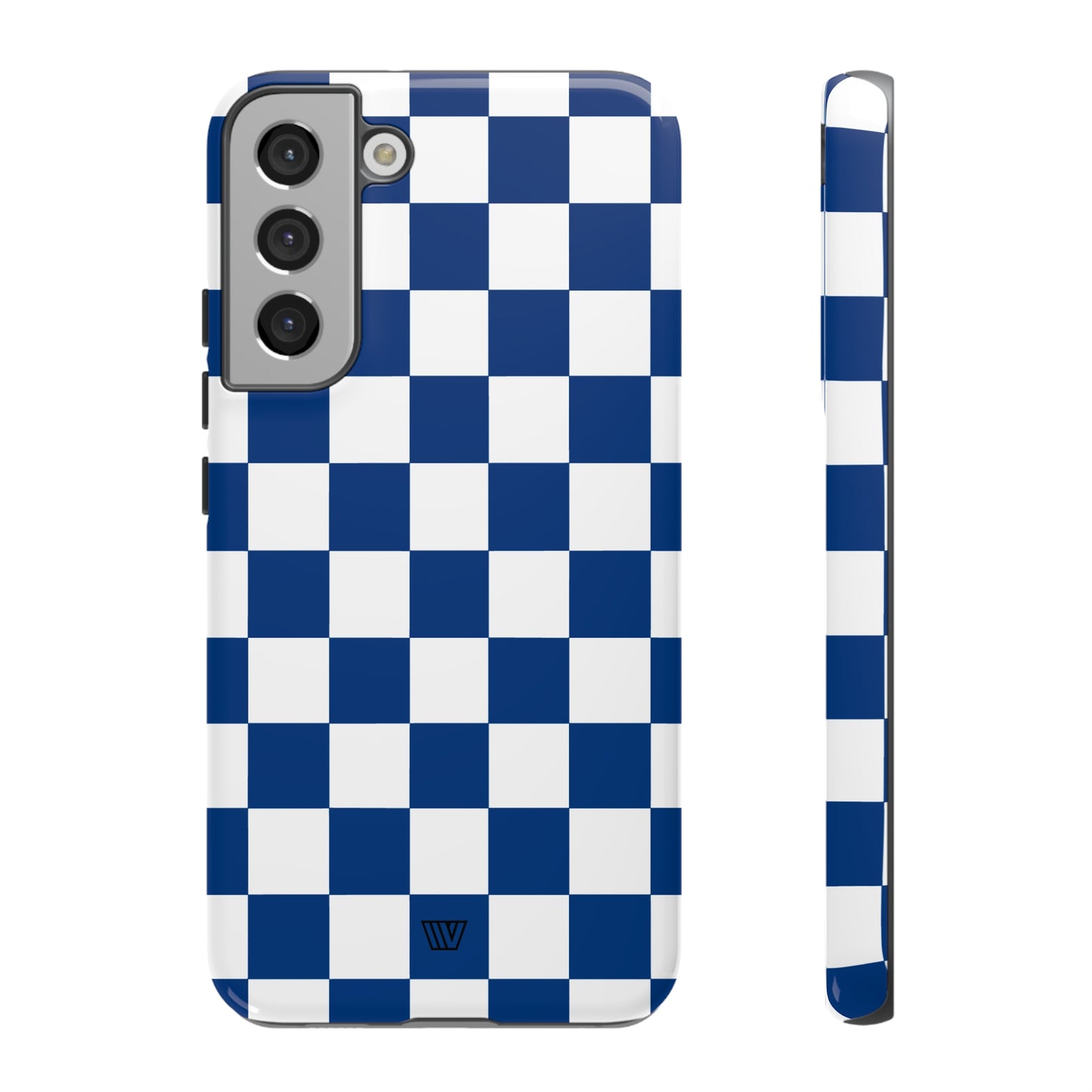 BLUE WHITE CHECKERBOARD | Tough Phone Case - Trovvve