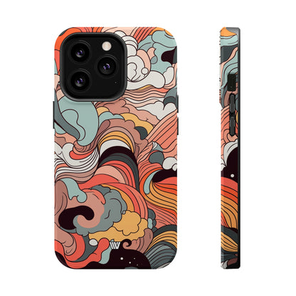 ABSTRACT DOODLE CLOUDS | MagSafe Tough iPhone Case - Trovvve