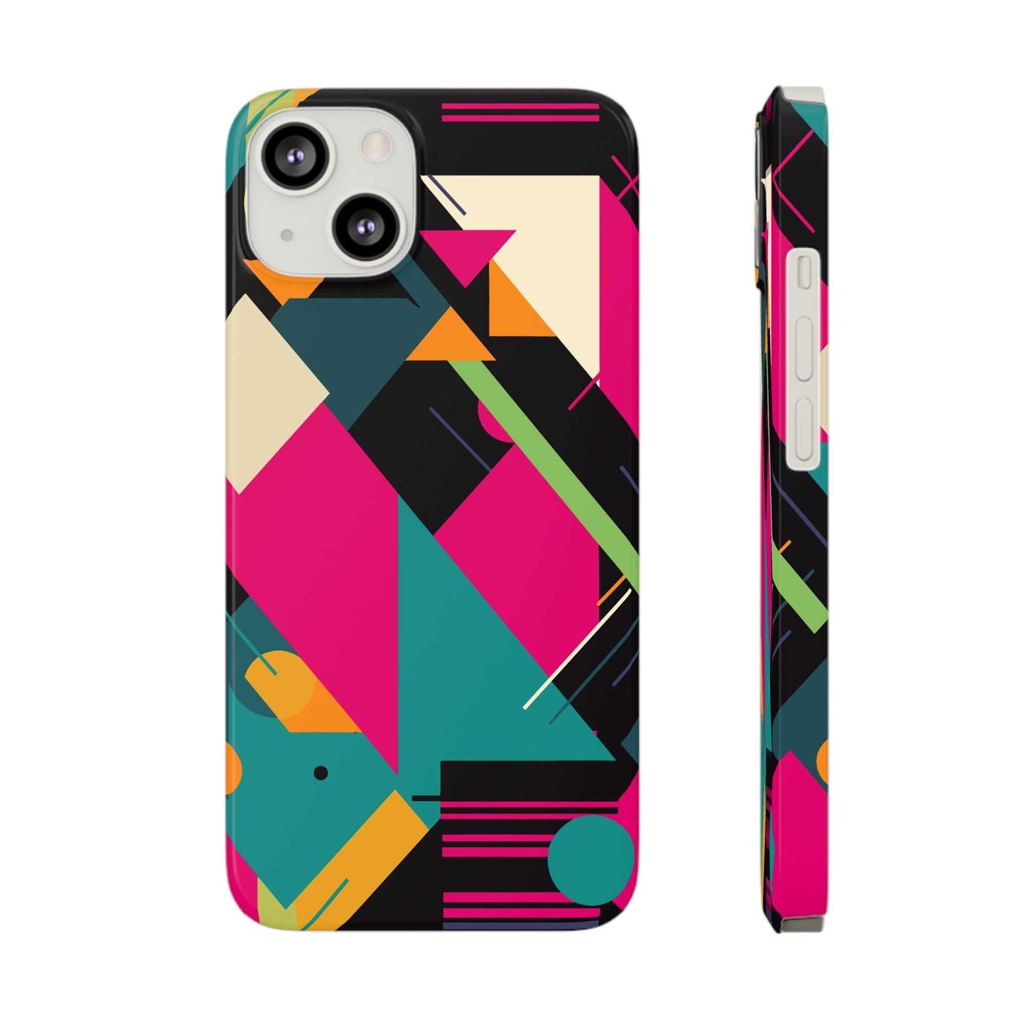 80s / 90s RETRO GEOMETRIC PATTERN | Slim iPhone Case - Trovvve