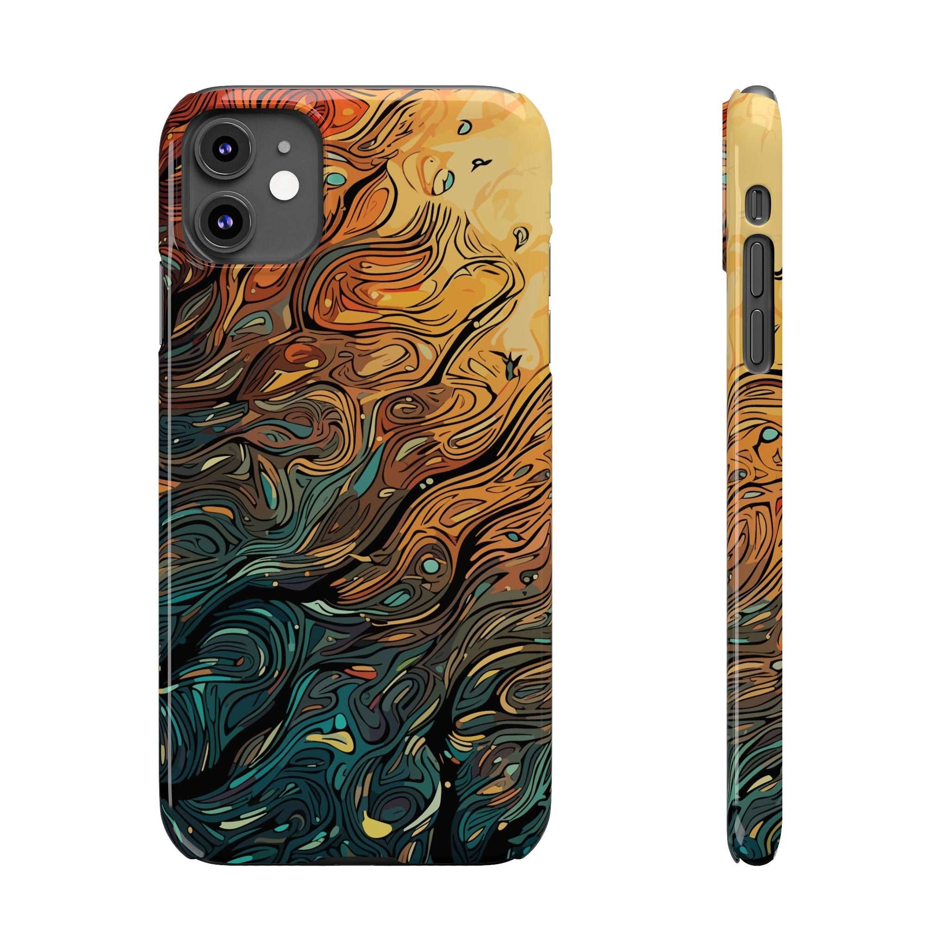 ABSTRACT FIRE SWIRL | Slim iPhone Case