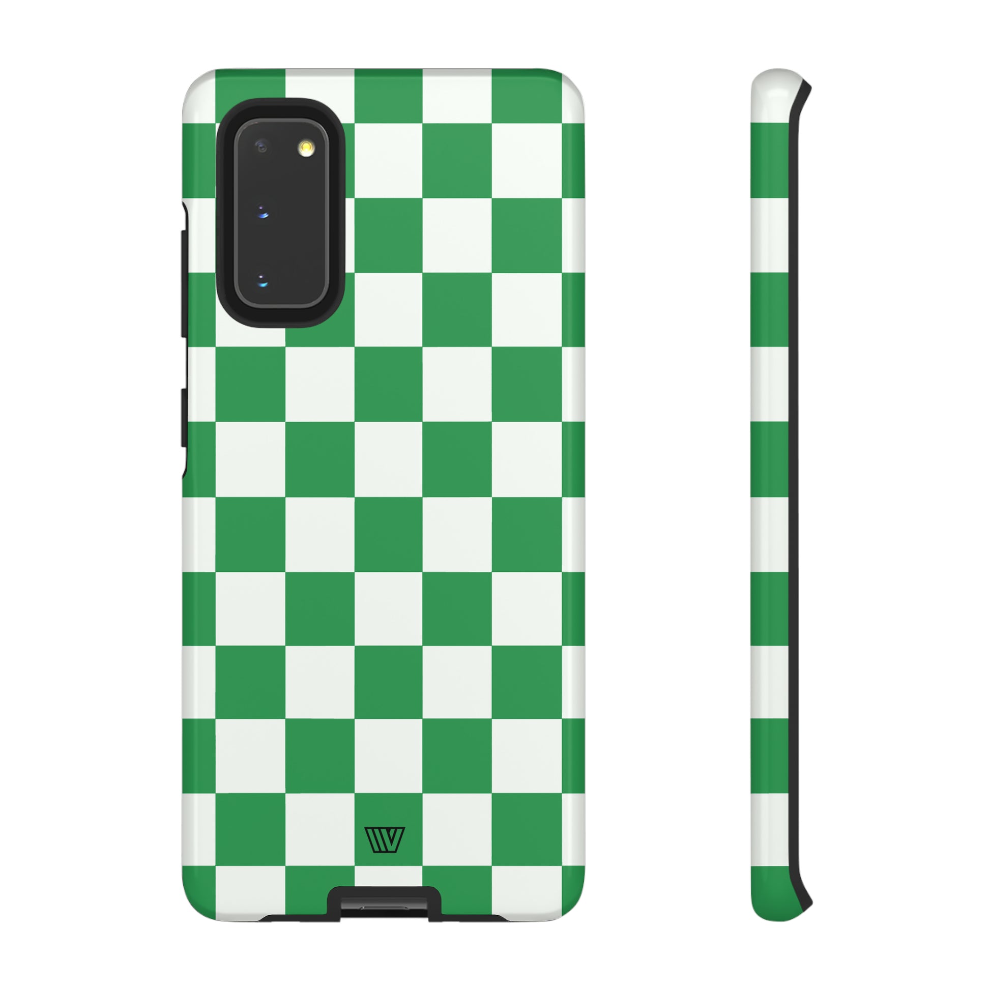 GREEN WHITE CHECKERBOARD | Tough Phone Case - Trovvve