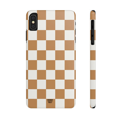 CHESTNUT CHECKERBOARD | Slim iPhone Case - Trovvve