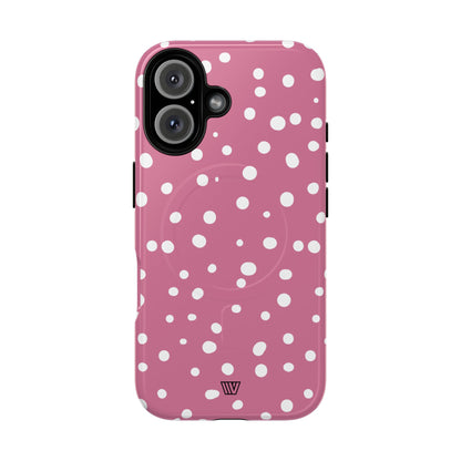 BLUSH RED DOTS | MagSafe Tough iPhone Case