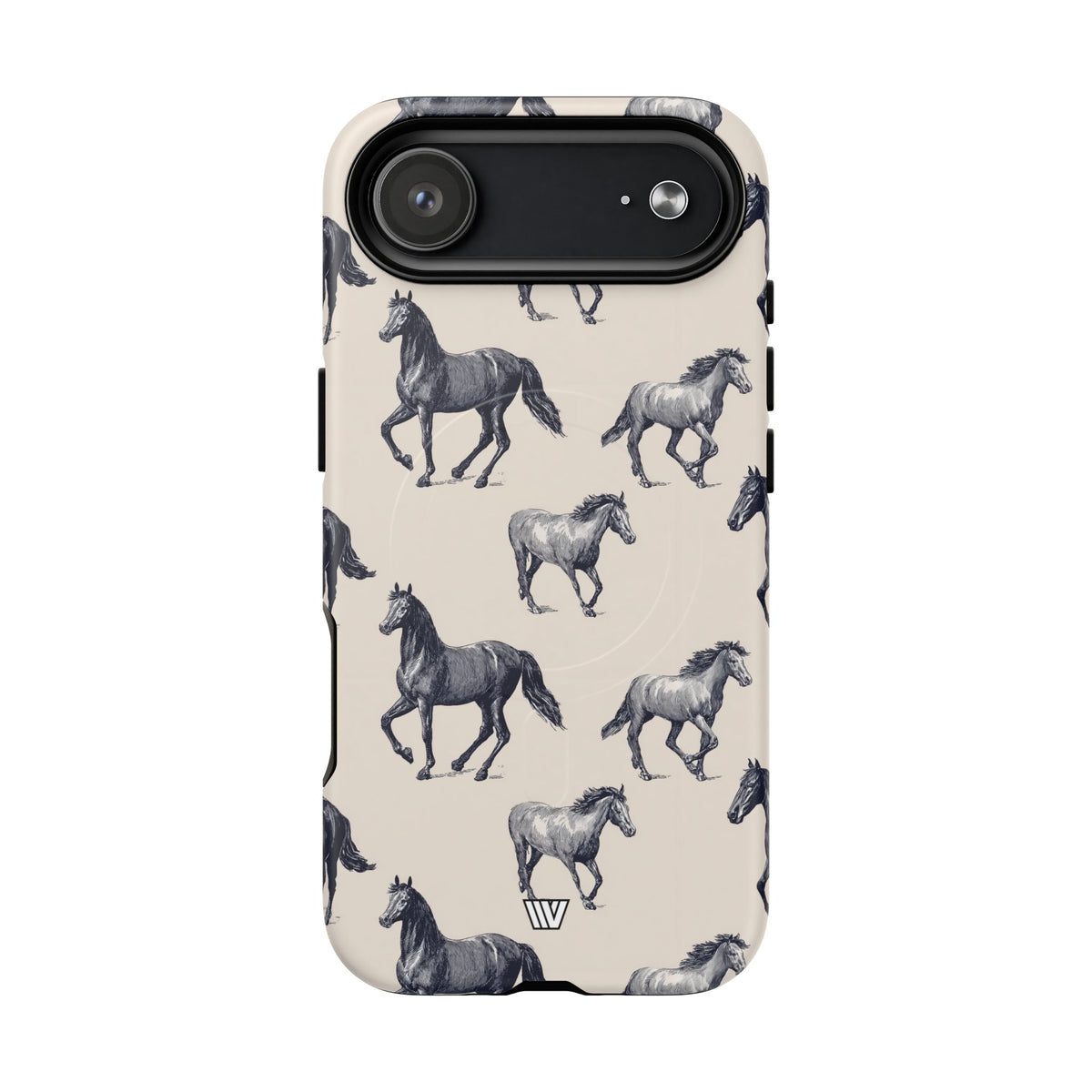 Horse Sketches MagSafe Tough iPhone Case – iPhone 17 Air, Matte