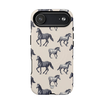 Horse Sketches MagSafe Tough iPhone Case – iPhone 17 Air, Matte