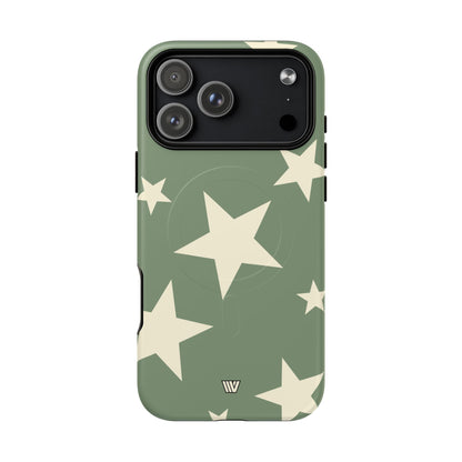 SAGE BOLD STARS | MagSafe Tough iPhone Case