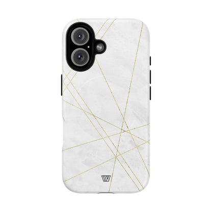 Gold Lines MagSafe Tough iPhone Case – iPhone 16, Matte