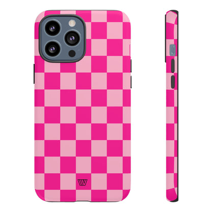 HOT PINK CHECKERBOARD | Tough Phone Case