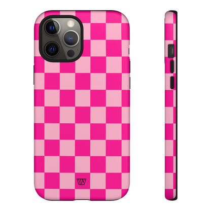 HOT PINK CHECKERBOARD | Tough Phone Case