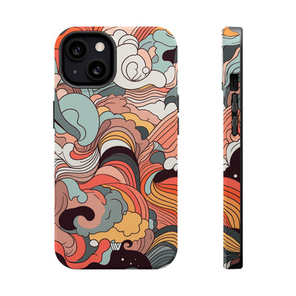 ABSTRACT DOODLE CLOUDS | MagSafe Tough iPhone Case - Trovvve