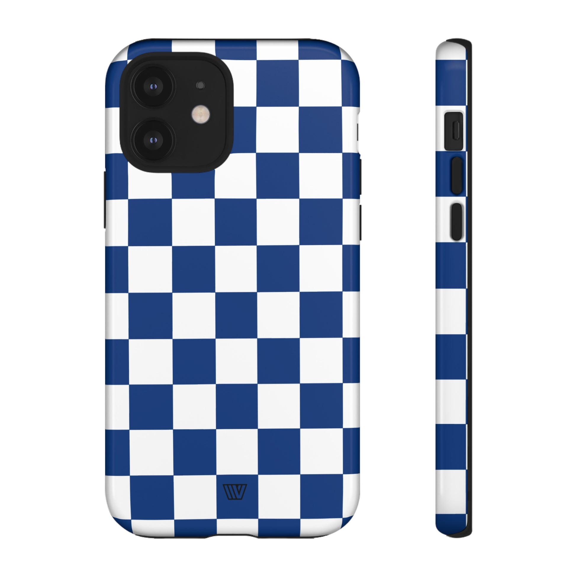 BLUE WHITE CHECKERBOARD | Tough Phone Case - Trovvve