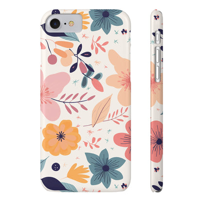 CUTE SUMMER FLOWER PATTERN | Slim iPhone Case - Trovvve