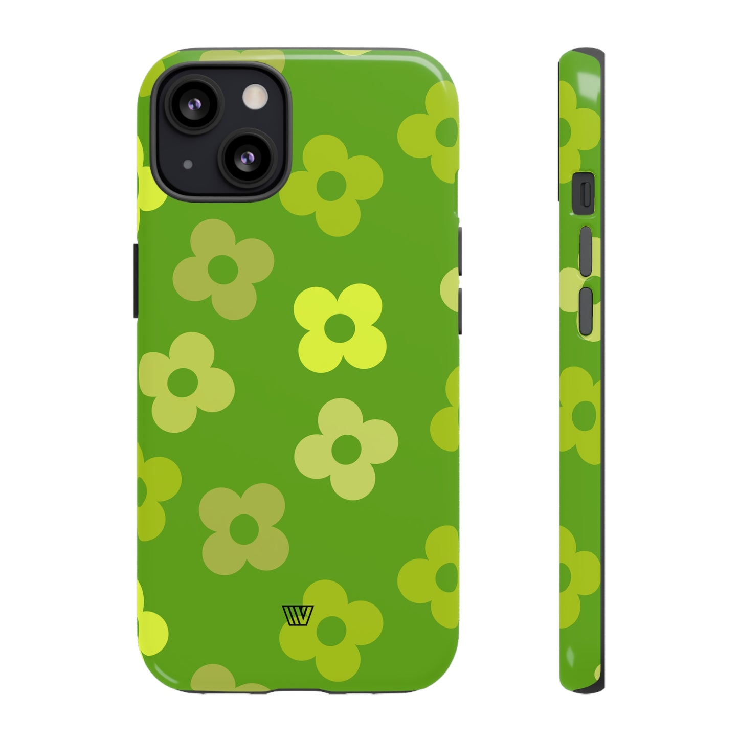 GREEN RETRO FLOWERS | Tough Phone Case - Trovvve