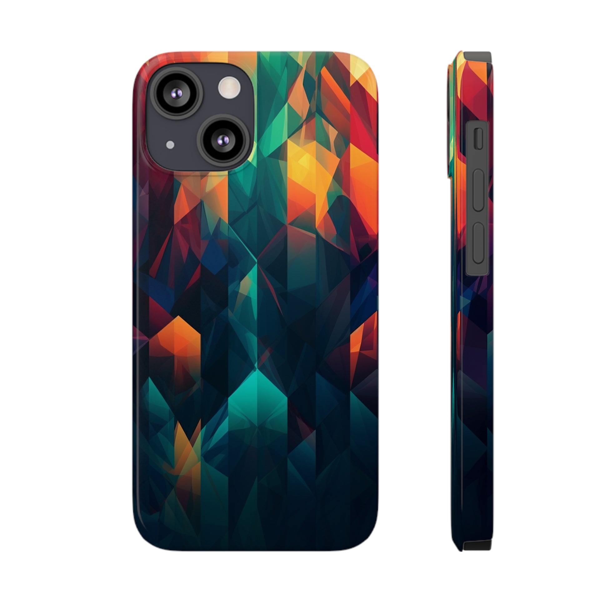 COLORFUL ABSTRACT GEOMETRY | Slim iPhone Case - Trovvve