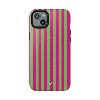 Watermelon Stripe MagSafe Tough iPhone Case – iPhone 14 Plus, Glossy