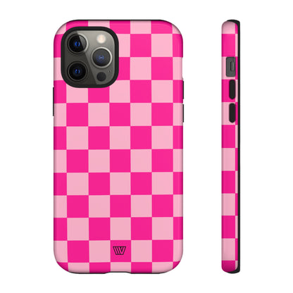 HOT PINK CHECKERBOARD | Tough Phone Case