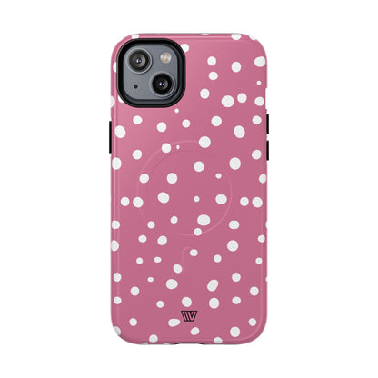 BLUSH RED DOTS | MagSafe Tough iPhone Case